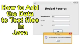 How to Add the Data to Text files in Java