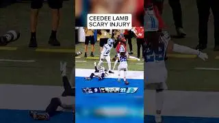 Ceedee Lamb suffers scary injury! 💔 #shorts #nfl