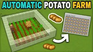 Easy Automatic Potato & Food Farm | automatic potato farm minecraft bedrock 1.18 | potato xp farm