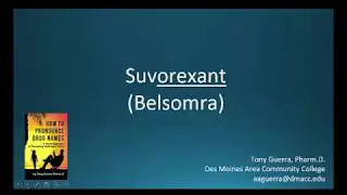 (CC) How to Pronounce suvorexant (Belsomra) Backbuilding Pharmacology