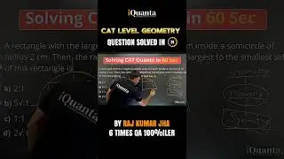 Solving CAT Level Geometry Question in 60 Sec #catpreparation #catexam #cat2024 #Quants
