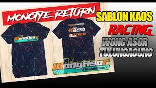 Monotype Screenprinting - Sablon kaos motif triangle. K-tech Tulungagung