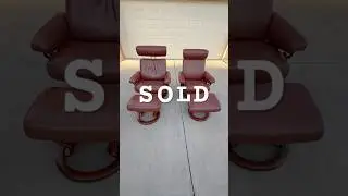 Sold!  Ekornes Stressless Chairs #easymoney #furnitureflip #profit #makemoney #sidehustle