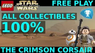 Lego Star Wars The Force Awakens - The Crimson Corsair 100% Gold Bricks + Collectible