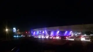Indahnya Lampu Warna - Warni Di Flyover Simpang Jam Batam