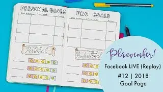 Day 12 of Planvember! 2018 Goal Planning Page