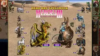 Heroes 3 COMBAT One year growth Rampart vs Bulwark, hero has spellbook HoTA v1.8