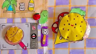 🍔paper diy🍔Hamburger cooking🍔😋ASMR | papercooking👨🏻&zwj;🍳🥰