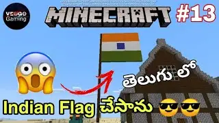 Indian flag in Minecraft | Minecraft in Telugu | Let's play #13 | VeekOctaGone