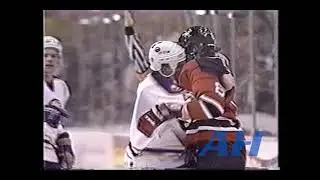 NHL Mar. 17, 1994 Ken Sutton,BUF v Mike Peluso,NJ Buffalo Sabers New Jersey Devils