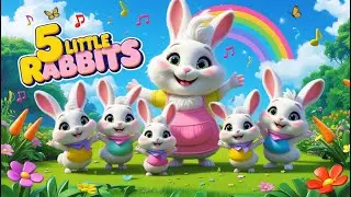 Five Little Rabbits 🐇 | Original Kids Rhyme | Counting & Fun Learning Song for Children #cartoon