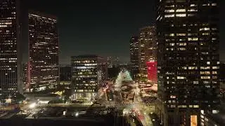Drone short of a night city | Copyright free Archive
