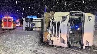 Blizzard Madness in Germany! Snow Storm Elli Causing Many Major Accident in Hamburg