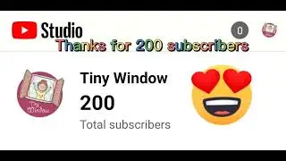 Thanks for 200 Subscribers 🥰