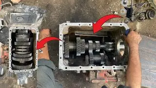 Expert mechanics repair Manual transmission of Hino Truck with small tools | Repairing old Gear box