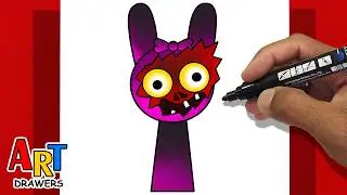 How To Draw HORROR Pinki - INCREDIBOX SPRUNKI