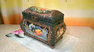 Шкатулка, ларец из картона своими руками. 1 часть.DIY/Cardboard box.