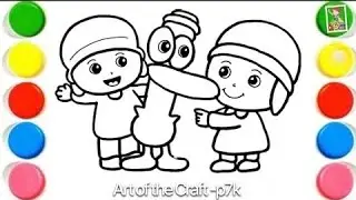 How to Draw a Pocoyo Friends with Pato | Drawing, Painting &Coloring For Kids and Toddlers_ Kids Art