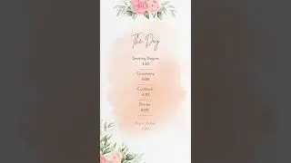 Classy Rose Powder Wedding Invitation Video Canva Template