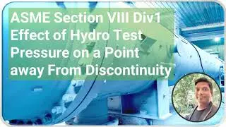 Effects of hydro test pressure on a point away from discontinuity