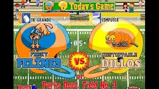 Backyard Football 99 Season Mode Episode 10: Frisky Felines AT Unstoppable 'Dillos--Rivalry Rematch!