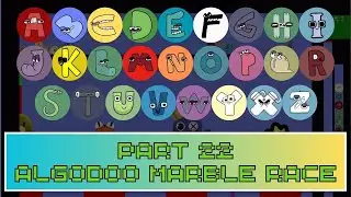 Alphabet Lore From A to Z Marble Race with Rainbow Friends Track #22 - #alphabetlore