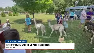 Zuber Petting Zoo visits Pacolet library