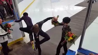 Autumn Classic International Men's Medalists exit post-ceremony