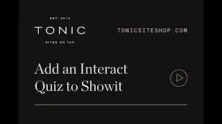 How to add an Interact quiz to Showit