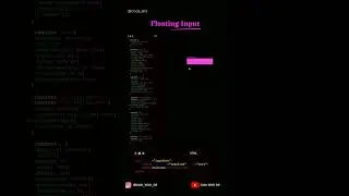 || Floating input label || HTML || CSS 
