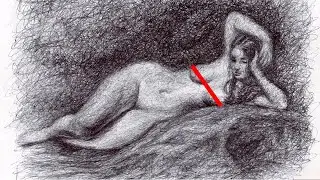 How to Scribble Sketch a Classic Nude with a Ballpoint Pen | Awesome Figure Drawing