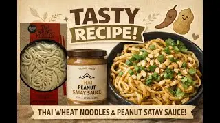 Easy Recipe: Trader Joe&rsquo;s Thai Wheat Noodles with Thai Peanut Satay Sauce. Check below for recipe!