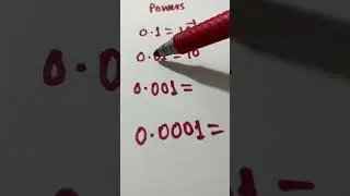 Math &mdash;Powers : 0.1=10^-1; 0.01=10^-2;  0.001=10^-3; What is 0.0001=????