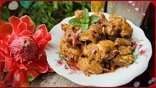 鸡肉炒姜花 I 姜花炒鸡肉 Bunga kantan 姜花炒鸡肉 新香的味道 Ayam masak bunga kantan