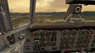 LOWS Salzburg circling approach  RWY 33 // PMDG DC-6 // Заход на посадку а/д Зальцбург с курсом 330