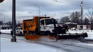 SNOW REMOVAL; Freightlinner Plow & International Plow, Volvo Loader Plow Tandem.