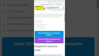 Epson L3210 Printer Driver download