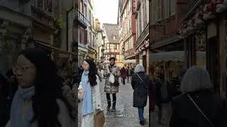 Exploring Colmar 🇫🇷 famous for its half- timbered houses 🏠 #shorts