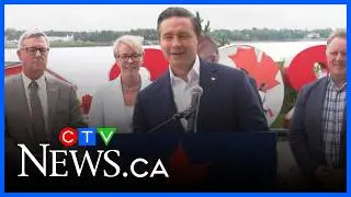 Pierre Poilievre appears in Charlottetown