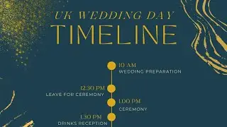 UK Wedding timeline