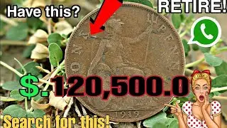 UK One Penny Rare 1919 Coin with Lamination Error coins Worth lot of money! Coins worth money!