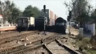 When trains goes through Loop line and Mainline block by Freights....!!