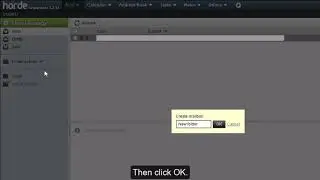 How to create folders in Horde?
