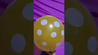 YELLOW POLKA DOT BALLOON INFLATION AND DEFLATION!!!