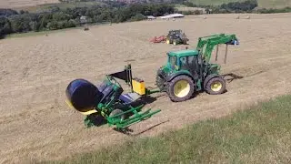 Pike House Farm Haymaking 2016 (John Deere 6600,6320,6200, Kuhn Rake, McHale Wrapper)