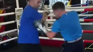 Adam Hague Pad Work with Lee Beard