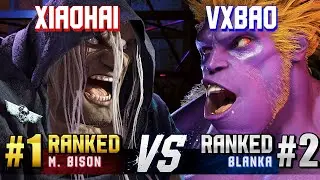 SF6 ▰ XIAOHAI (#1 Ranked M.Bison) vs VXBAO (#2 Ranked Blanka) ▰ High Level Gameplay