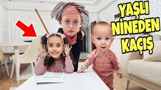 EYVAH !! EVİMİZE YAŞLI NİNE GİRMİŞ !! GİZLİCE İZLEYELİM !! BAHAR BANU ALYA ASEL MİRA !!