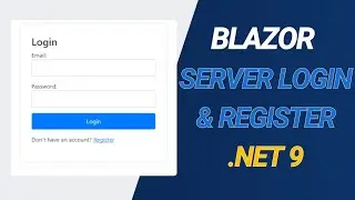 Login and Registration in .Net9 using Blazor Server ✅