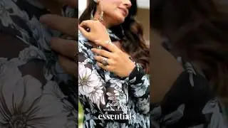 Black Floral Print Georgette Anarkali Suit set #byutify #indianethnicwear #suitset